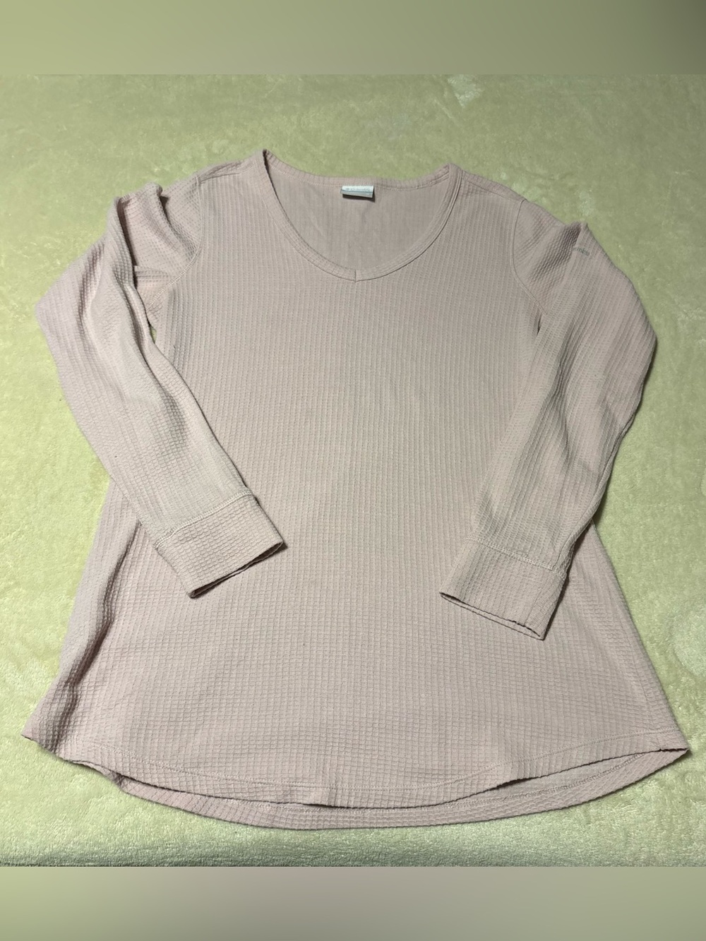 Columbia Women's Long-Sleeve Waffle Tee - Light Mauve